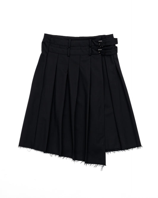ASYMMETRY WOOL WRAP SKIRT