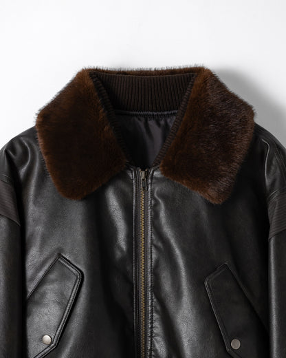2WAY VOLUME FLIGHT JACKET / BROWN
