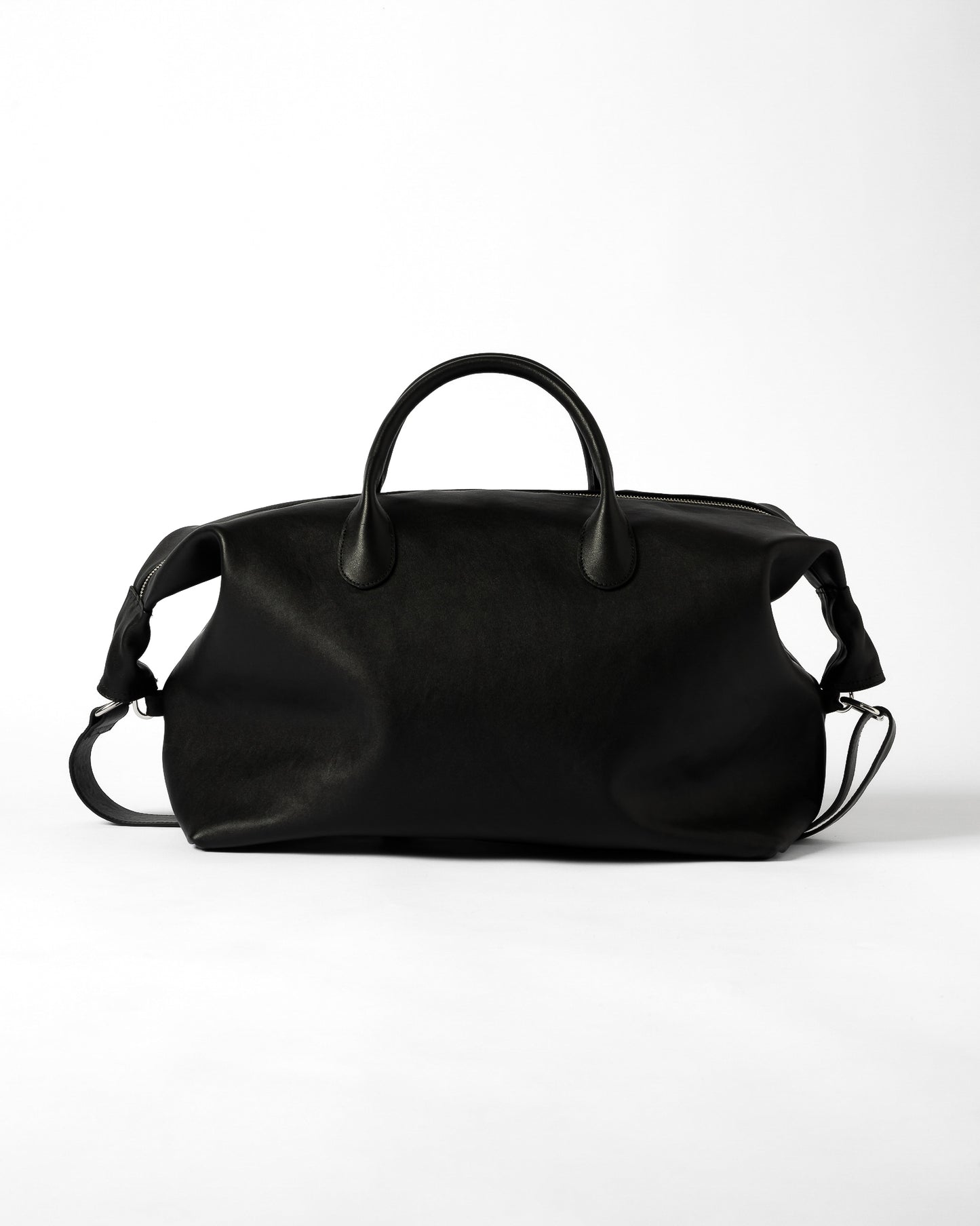 TIMELESS LEATHER BOSTON BAG / BLACK×GOLD