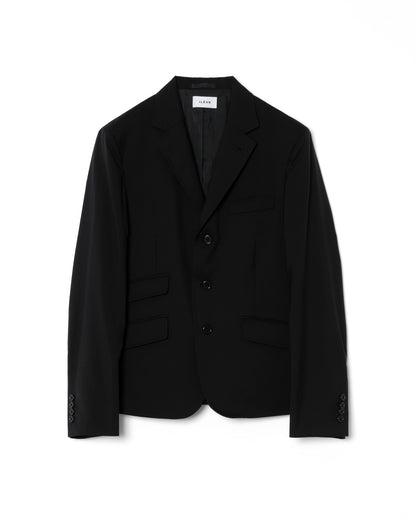 3B SINGLE-BREASTED WOOL JACKET / BLACK