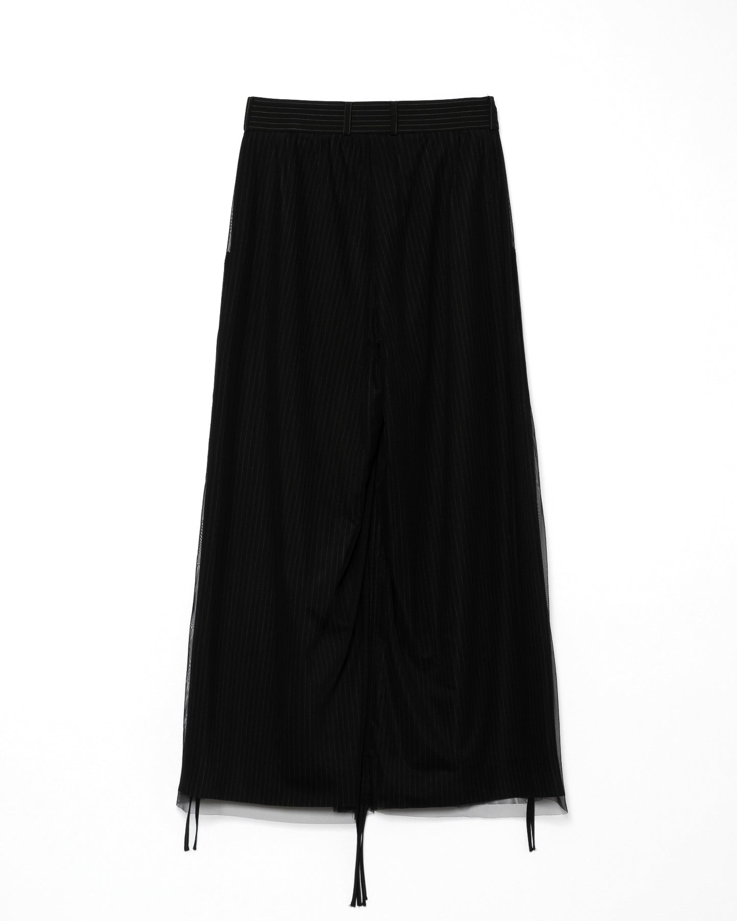 TULLE LAYERED MODULAR STRIPE SLACKS