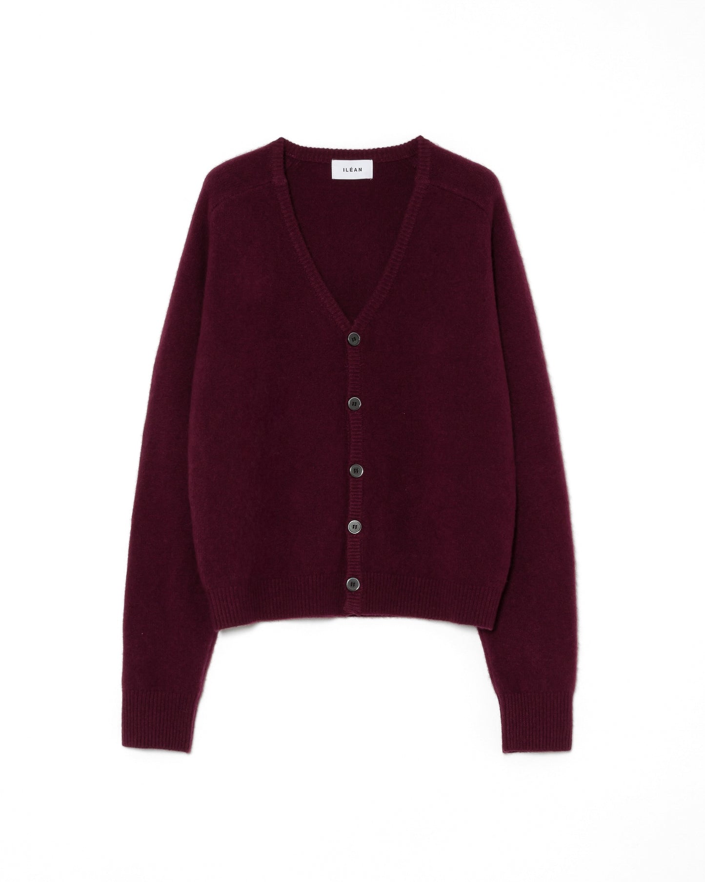 AUTHENTIC CASHMERE CARDIGAN / WINE