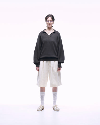 COTTON WOOL SKIPPER KNIT POLO