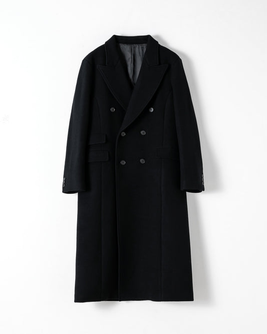 DOUBLE-BREASTED MAXI WOOL COAT