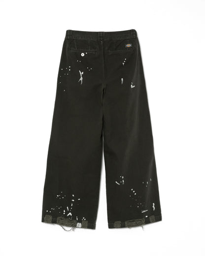 DICKIES EXCLUSIVE FOR ILÉAN VINTAGE PAINT BAGGY PANTS / CHARCOAL GRAY