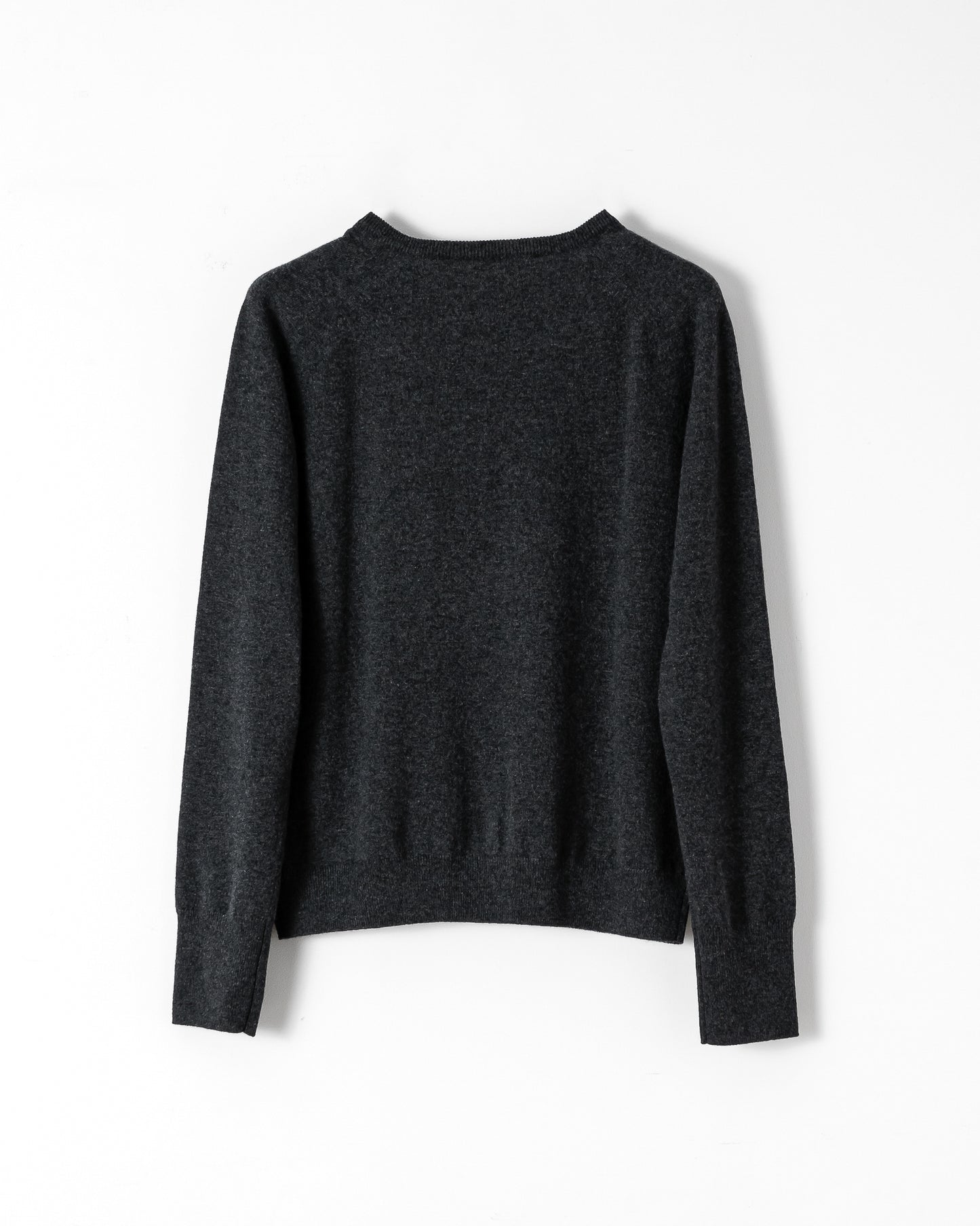 CASHMERE V-NECK KNIT / CHARCOAL GRAY