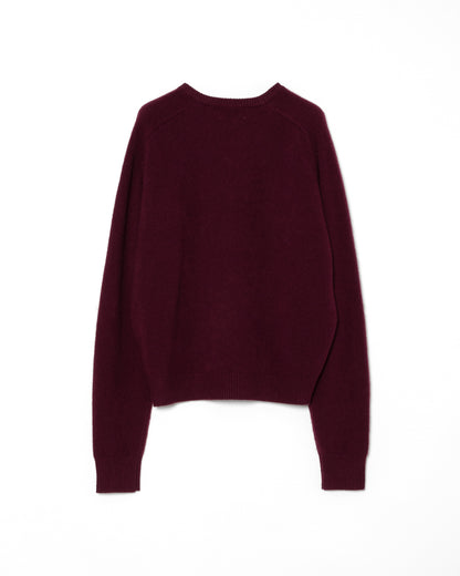 AUTHENTIC CASHMERE V-NECK KNIT / WINE