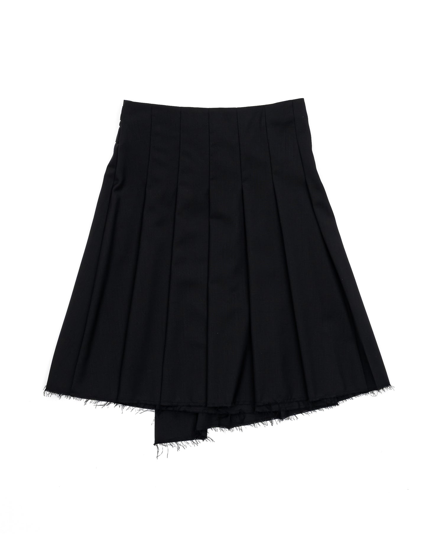 ASYMMETRY WOOL WRAP SKIRT / GRAY