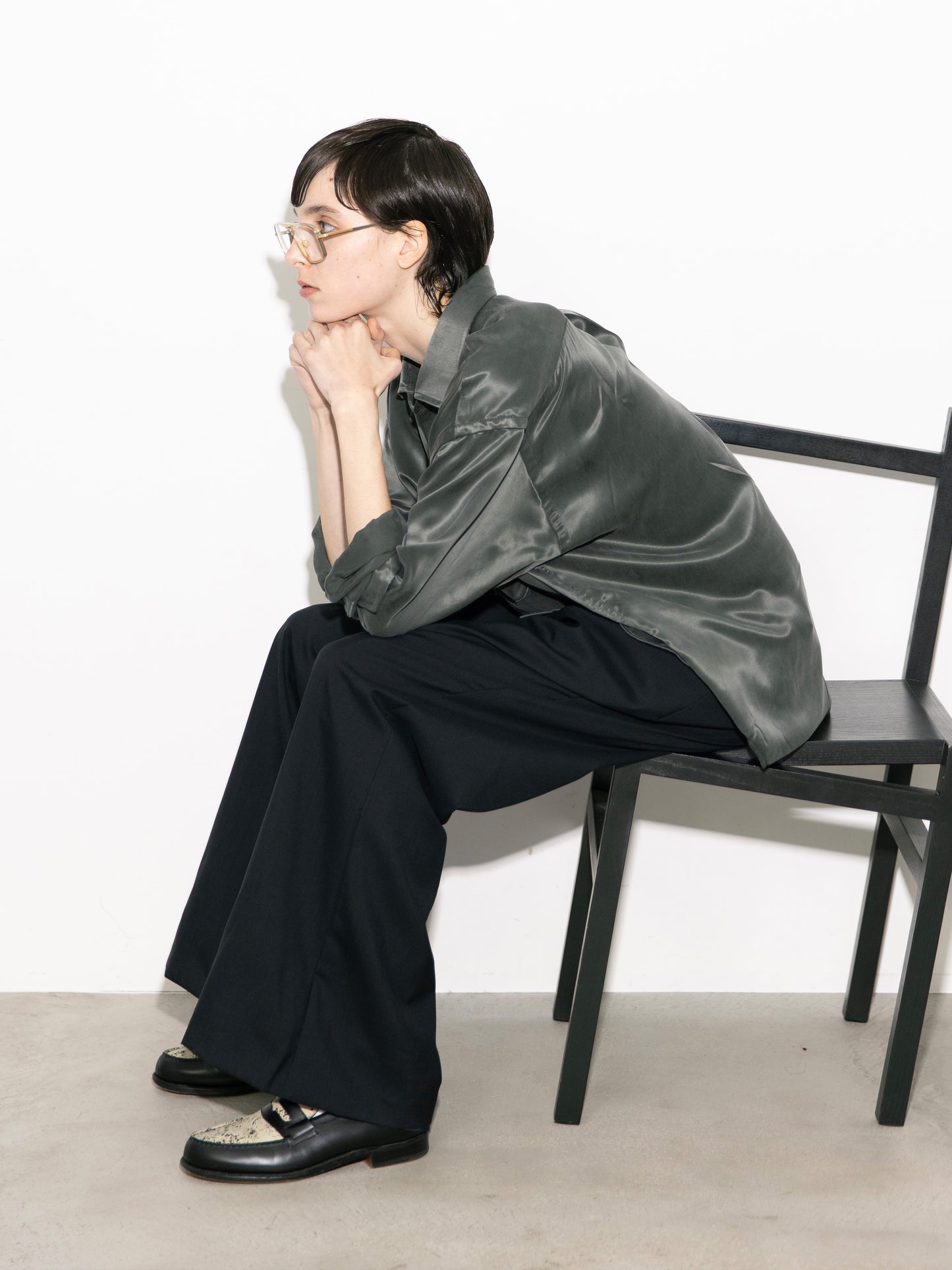 Refined Minimal Cupro Shirt