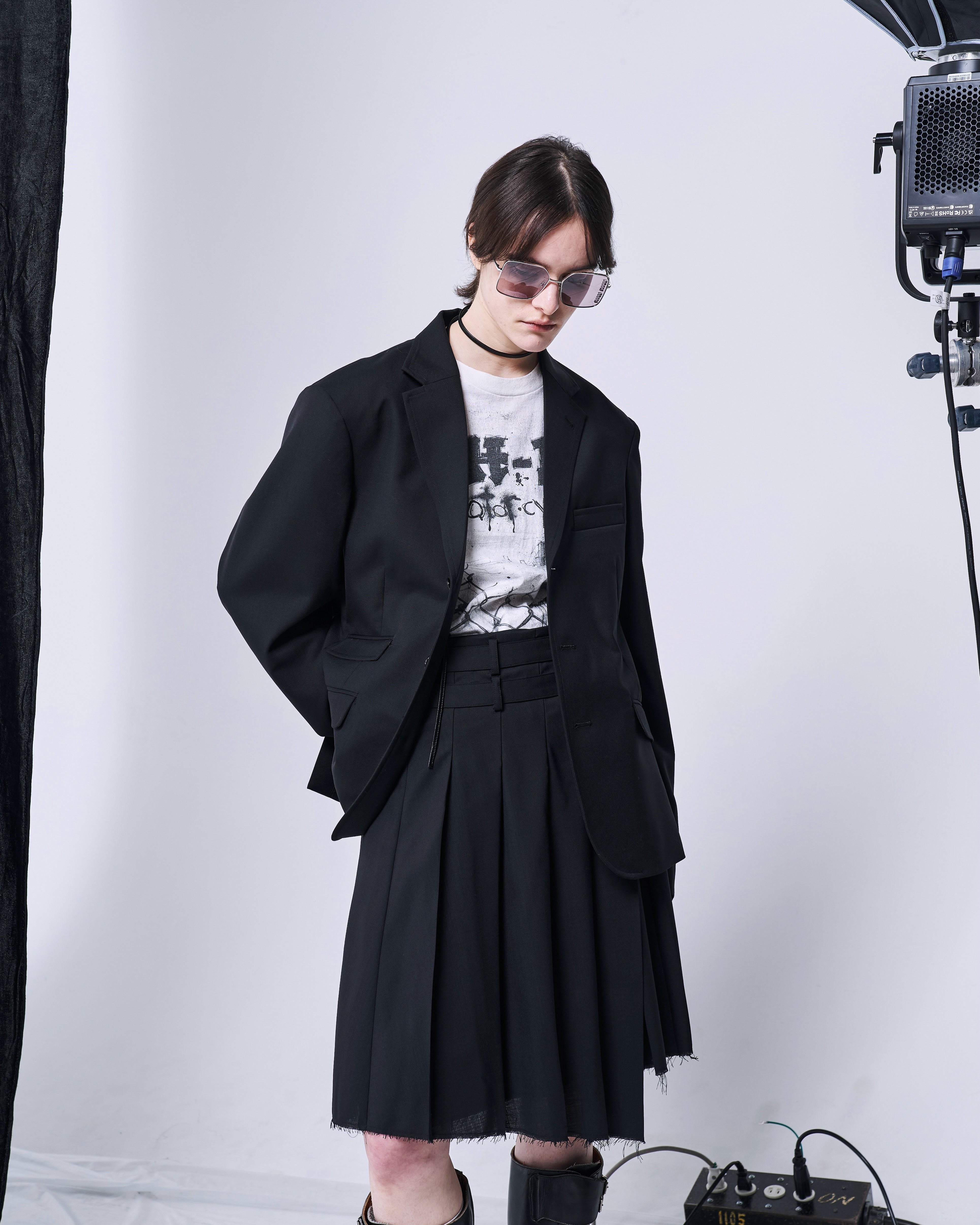 スカート asymmetry wool wrap skirt / ilean ASYMMETRY WOOL WRAP SKIRT / BLACK – ILEAN