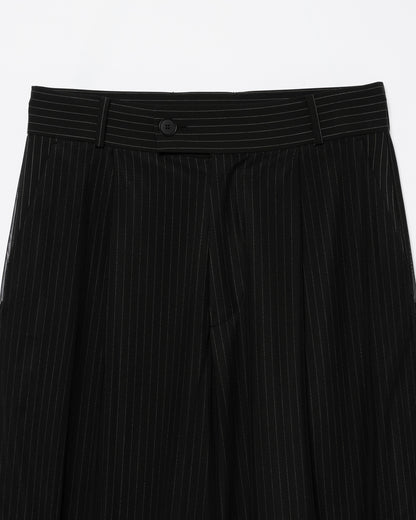 TULLE LAYERED MODULAR STRIPE SLACKS