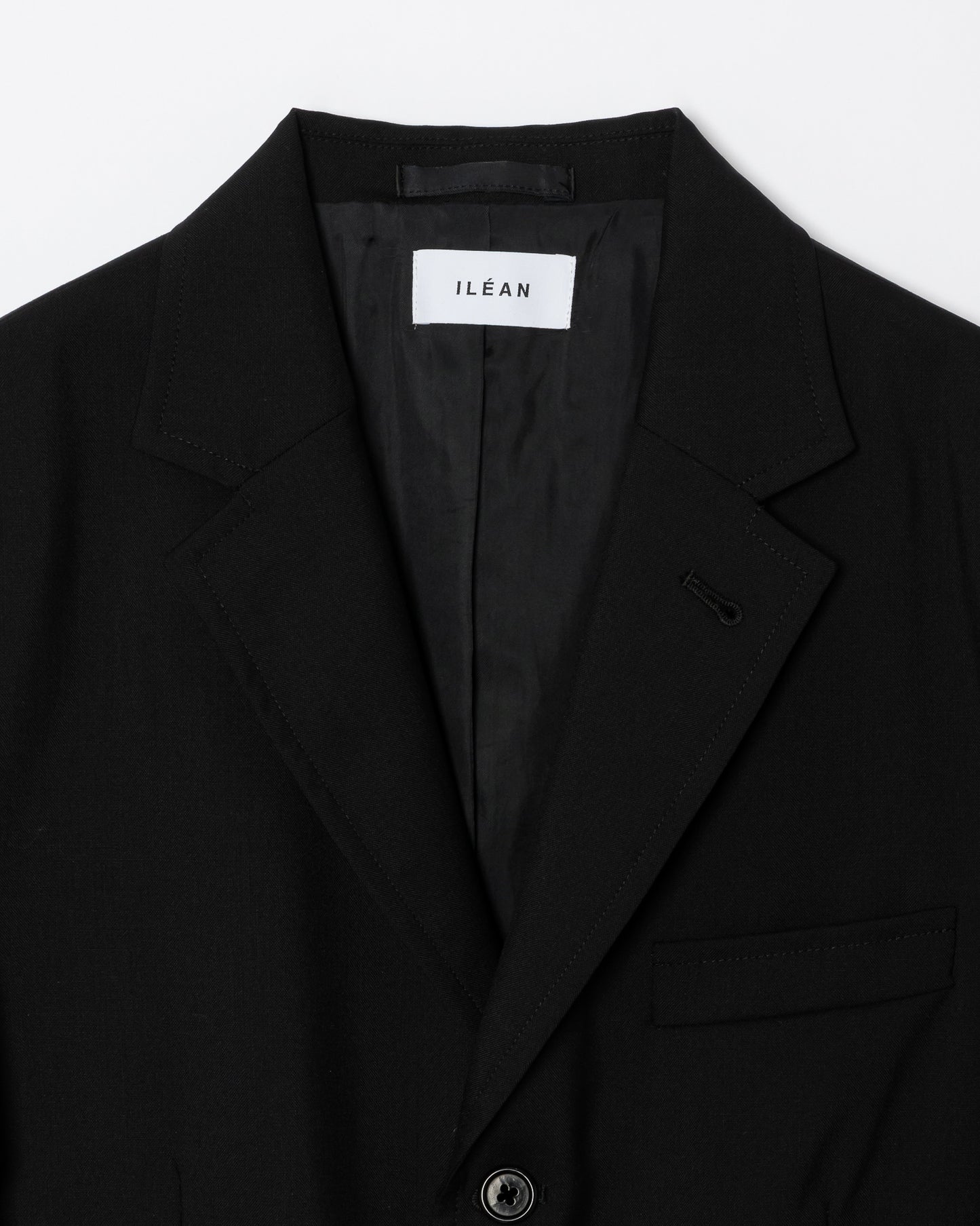 3B SINGLE-BREASTED WOOL JACKET / BLACK