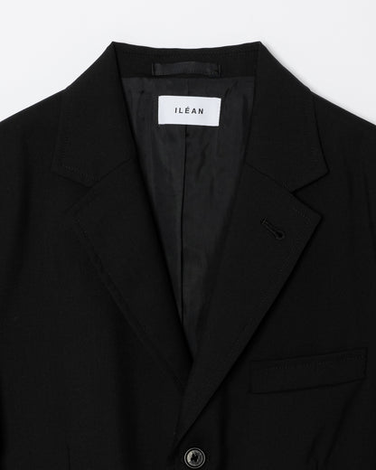3B SINGLE-BREASTED WOOL JACKET / BLACK