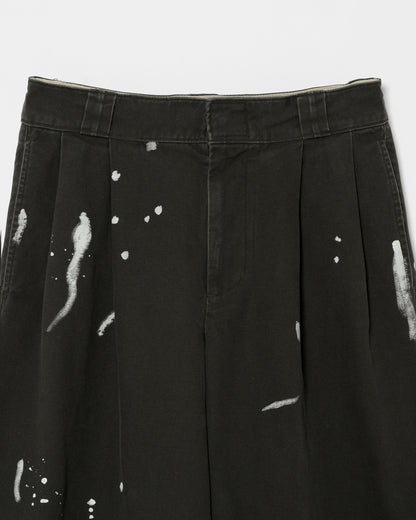 DICKIES EXCLUSIVE FOR ILÉAN VINTAGE PAINT BAGGY PANTS / CHARCOAL GRAY