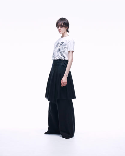 ASYMMETRY WOOL WRAP SKIRT