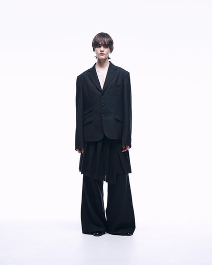 ASYMMETRY WOOL WRAP SKIRT