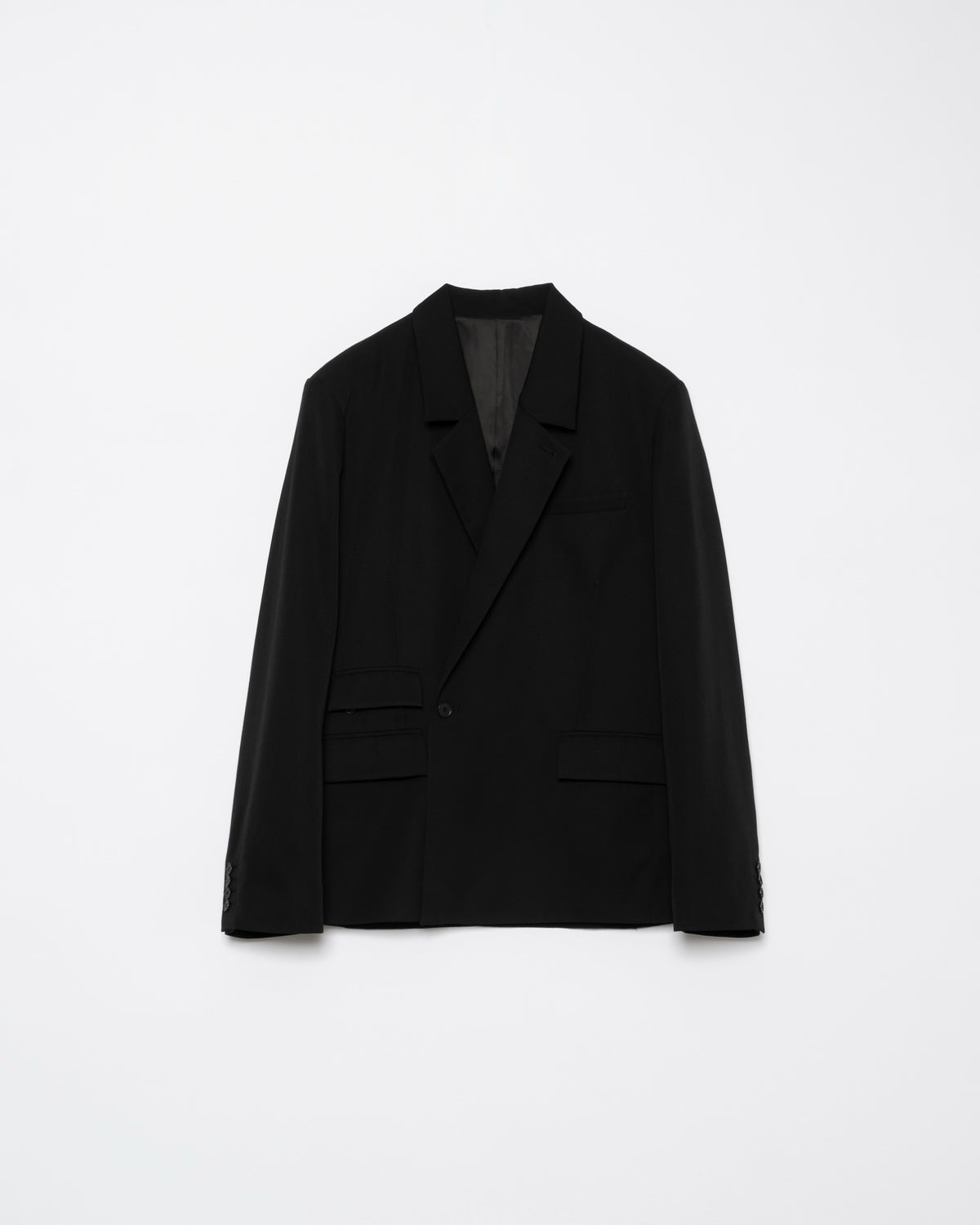 WOOL DOUBLE-BREASTED MODULAR JACKET – ILEAN