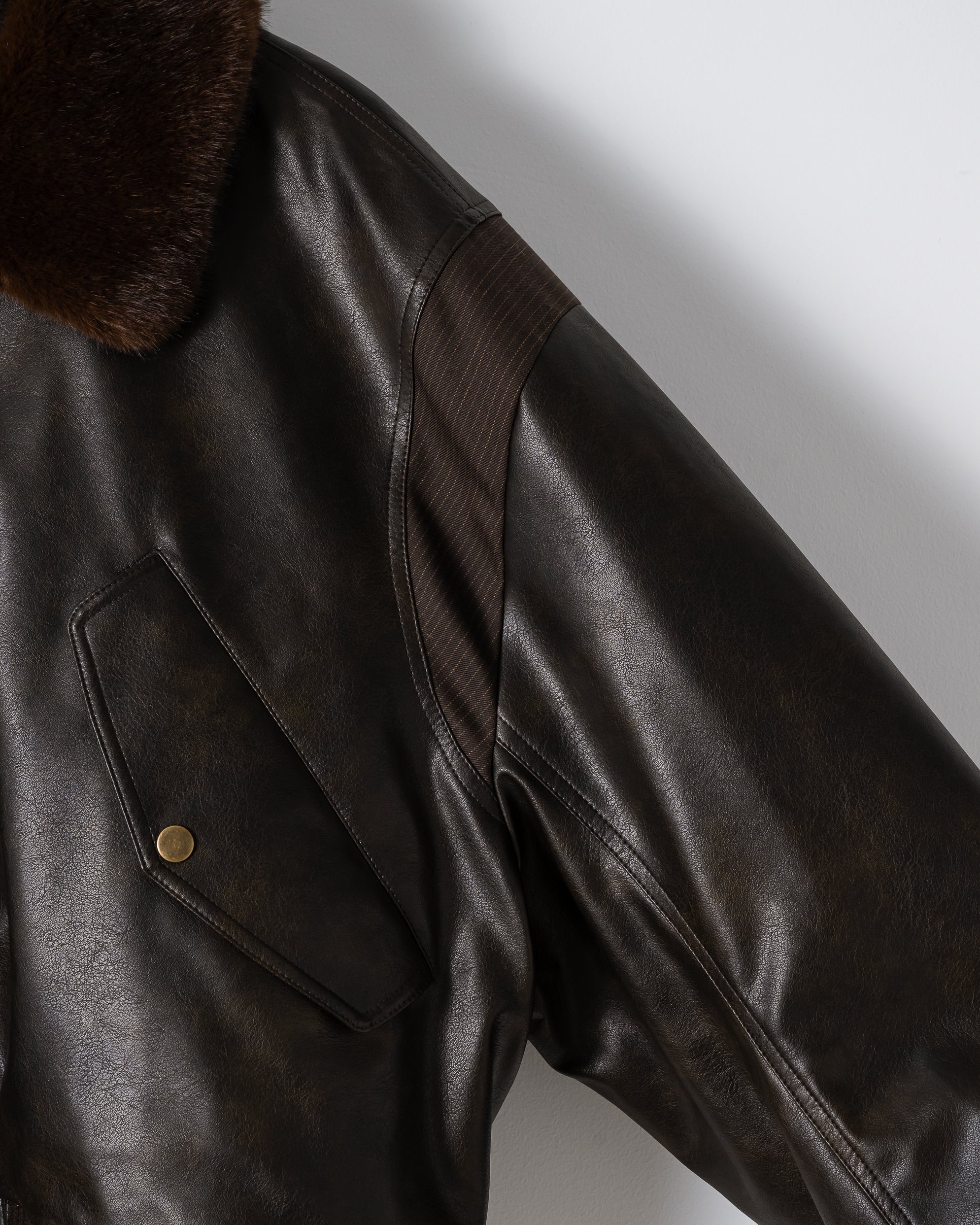 ジャケット・アウター ILEAN 2WAY VOLUME FLIGHT JACKET size1 2WAY VOLUME FLIGHT JACKET / BROWN – ILEAN