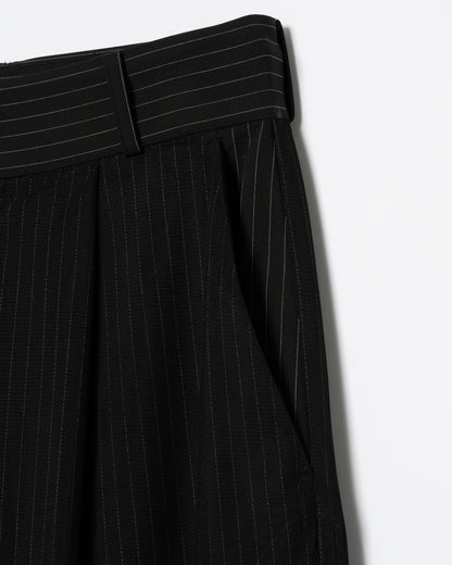 TULLE LAYERED MODULAR STRIPE SLACKS