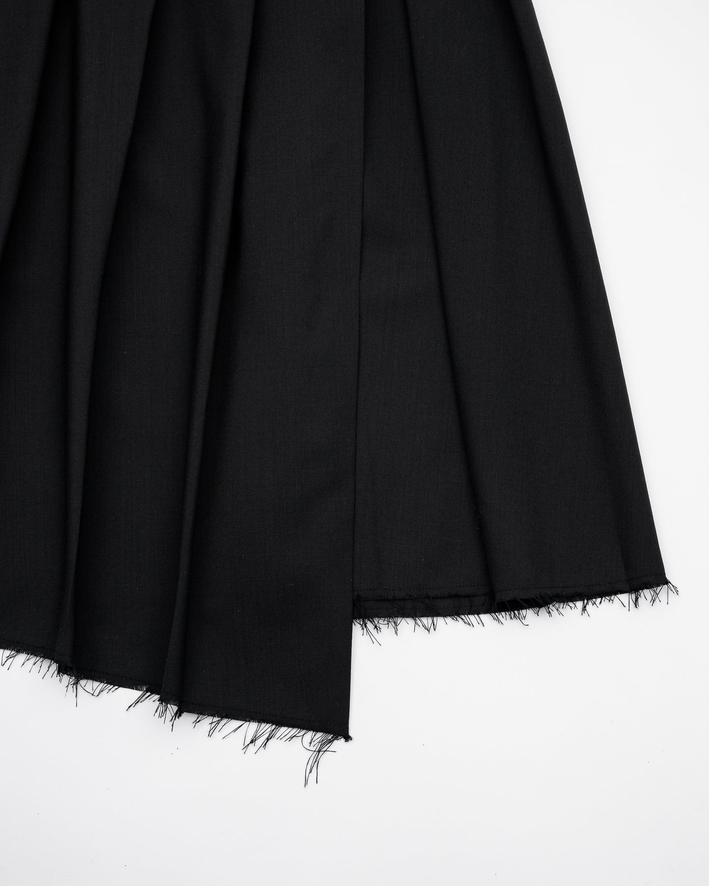 ASYMMETRY WOOL WRAP SKIRT / GRAY