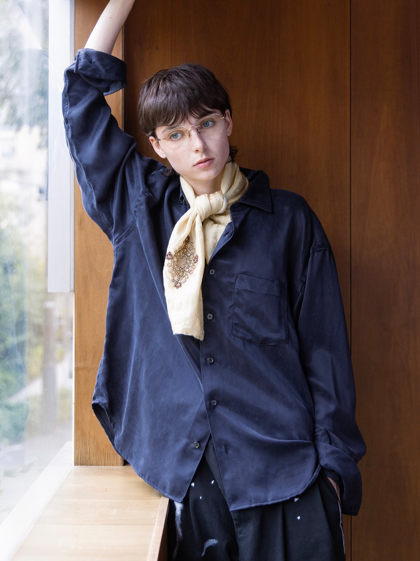 Refined Minimal Cupro Shirt