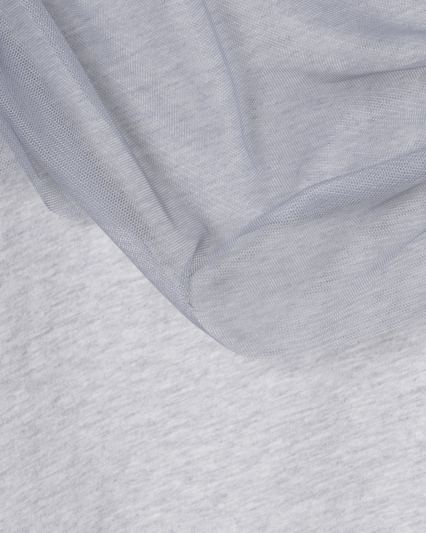 TULLE MODULAR LAYERED LONG SLEEVE T-SHIRT ⁡/ GRAY