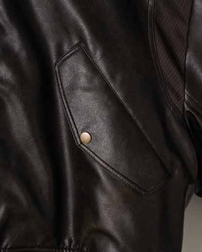 2WAY VOLUME FLIGHT JACKET / BROWN