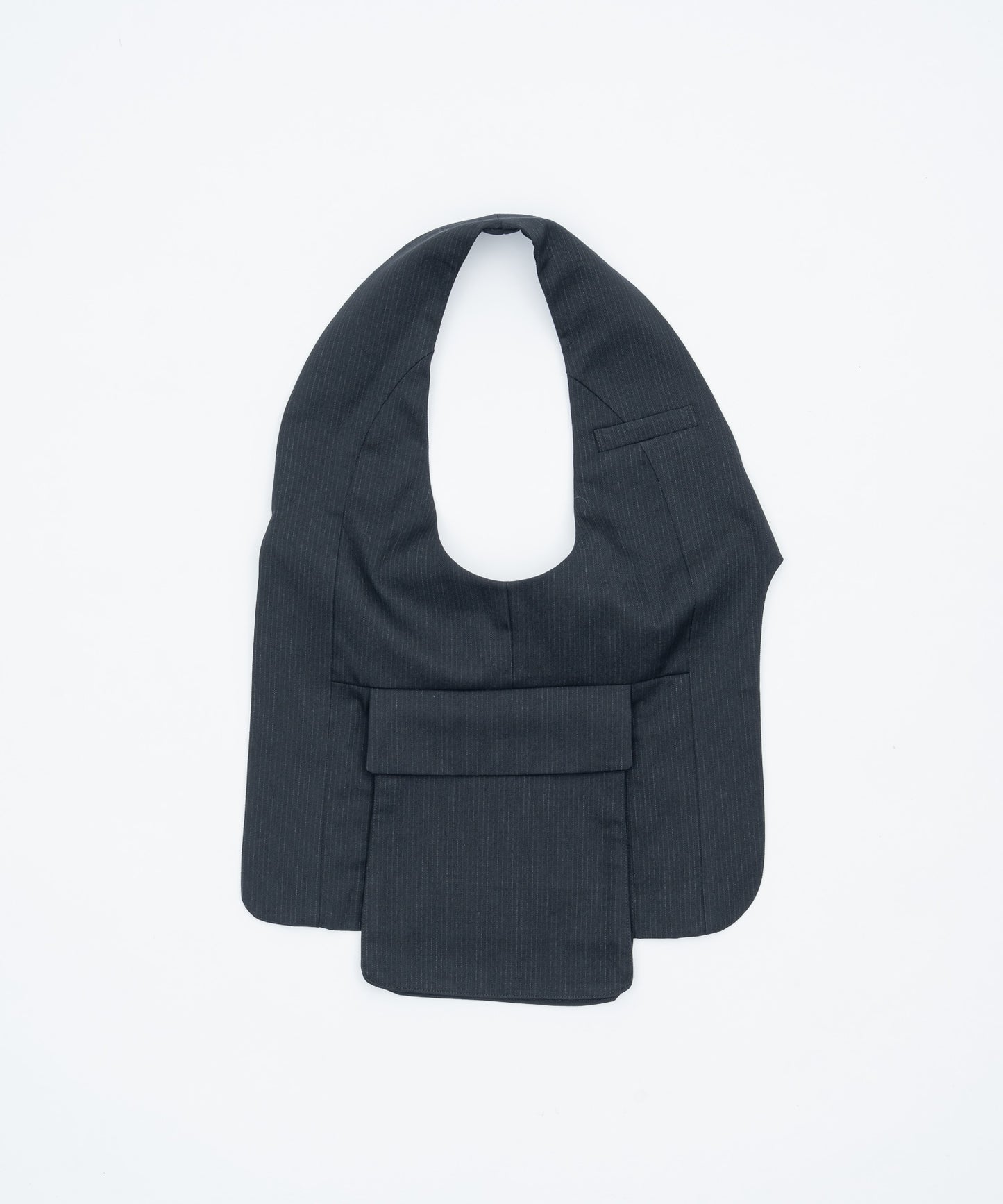 ONE SHOULDER HARNESS VEST （STRIPED）/ BLACK