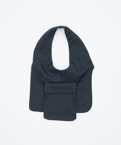 ONE SHOULDER HARNESS VEST （STRIPED）/ BLACK
