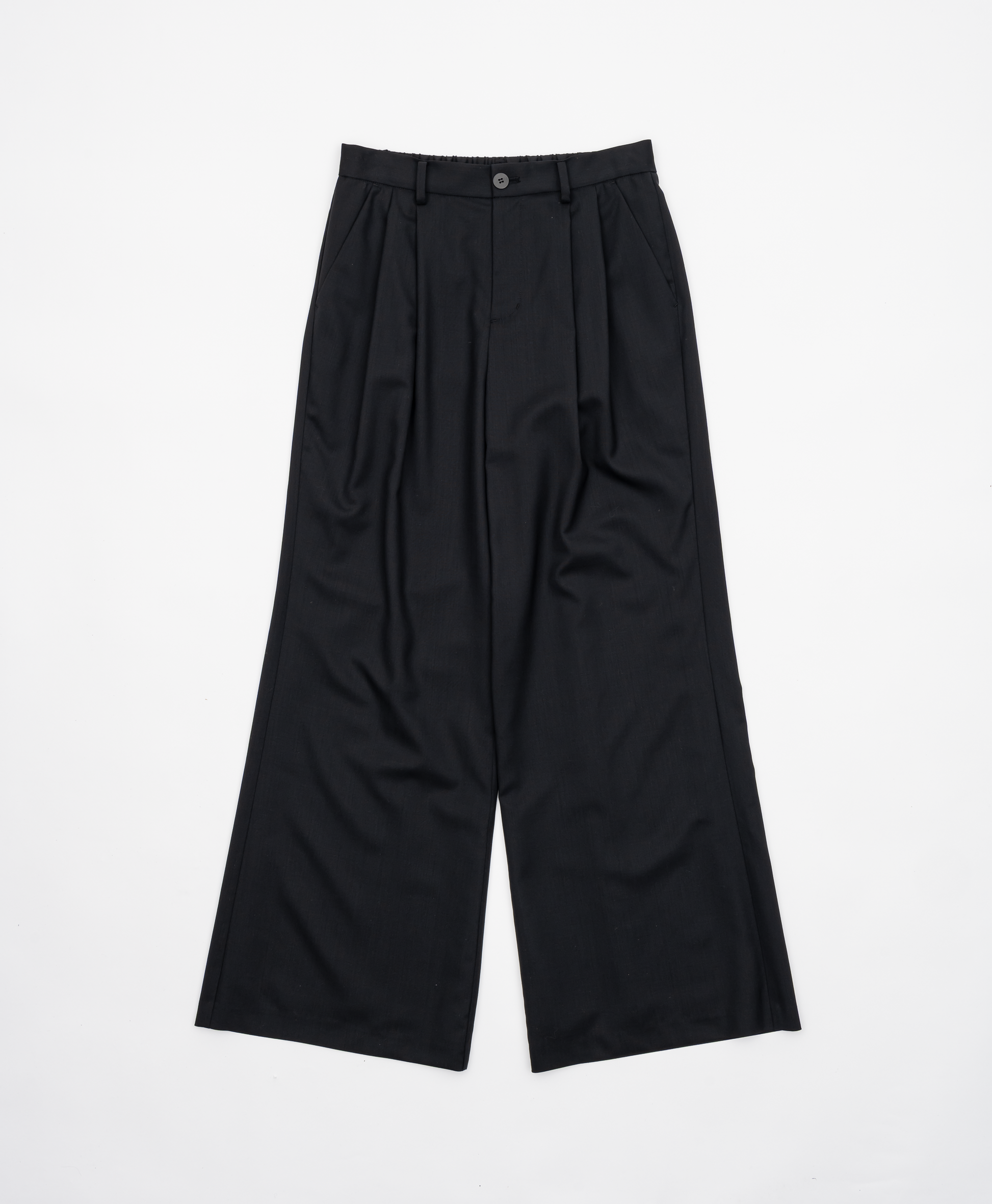2TUCK WIDE STRAIGHT WOOL TROUSERS – ILEAN