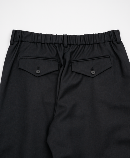 2TUCK WIDE STRAIGHT WOOL TROUSERS