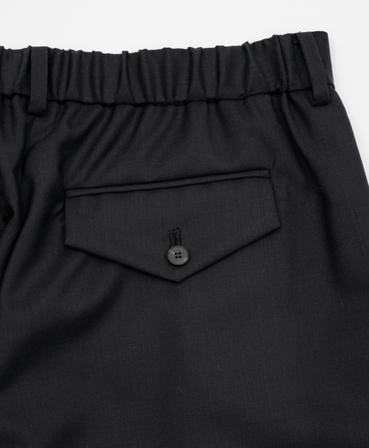 2TUCK WIDE STRAIGHT WOOL TROUSERS