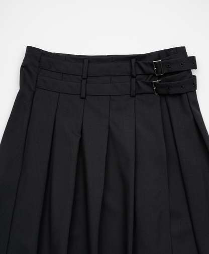 ASYMMETRY WOOL WRAP SKIRT