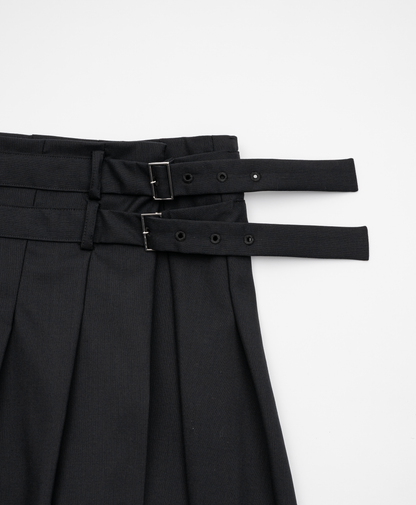 ASYMMETRY WOOL WRAP SKIRT