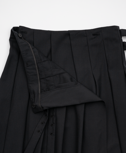 ASYMMETRY WOOL WRAP SKIRT