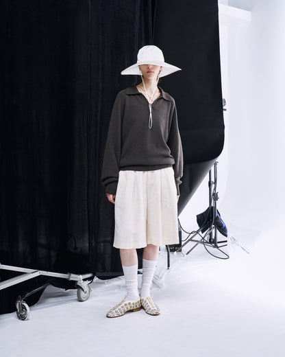 COTTON WOOL SKIPPER KNIT POLO