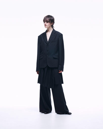 ASYMMETRY WOOL WRAP SKIRT