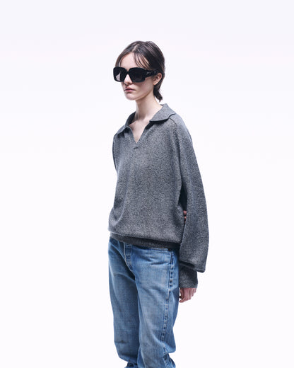COTTON WOOL SKIPPER KNIT POLO