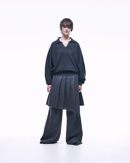 COTTON WOOL SKIPPER KNIT POLO