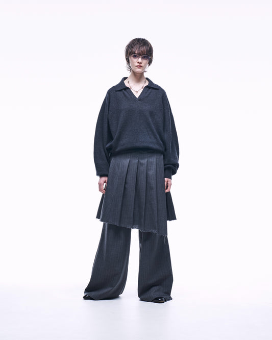 COTTON WOOL SKIPPER KNIT POLO