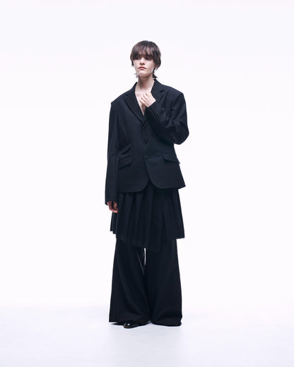 ASYMMETRY WOOL WRAP SKIRT