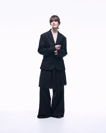 ASYMMETRY WOOL WRAP SKIRT