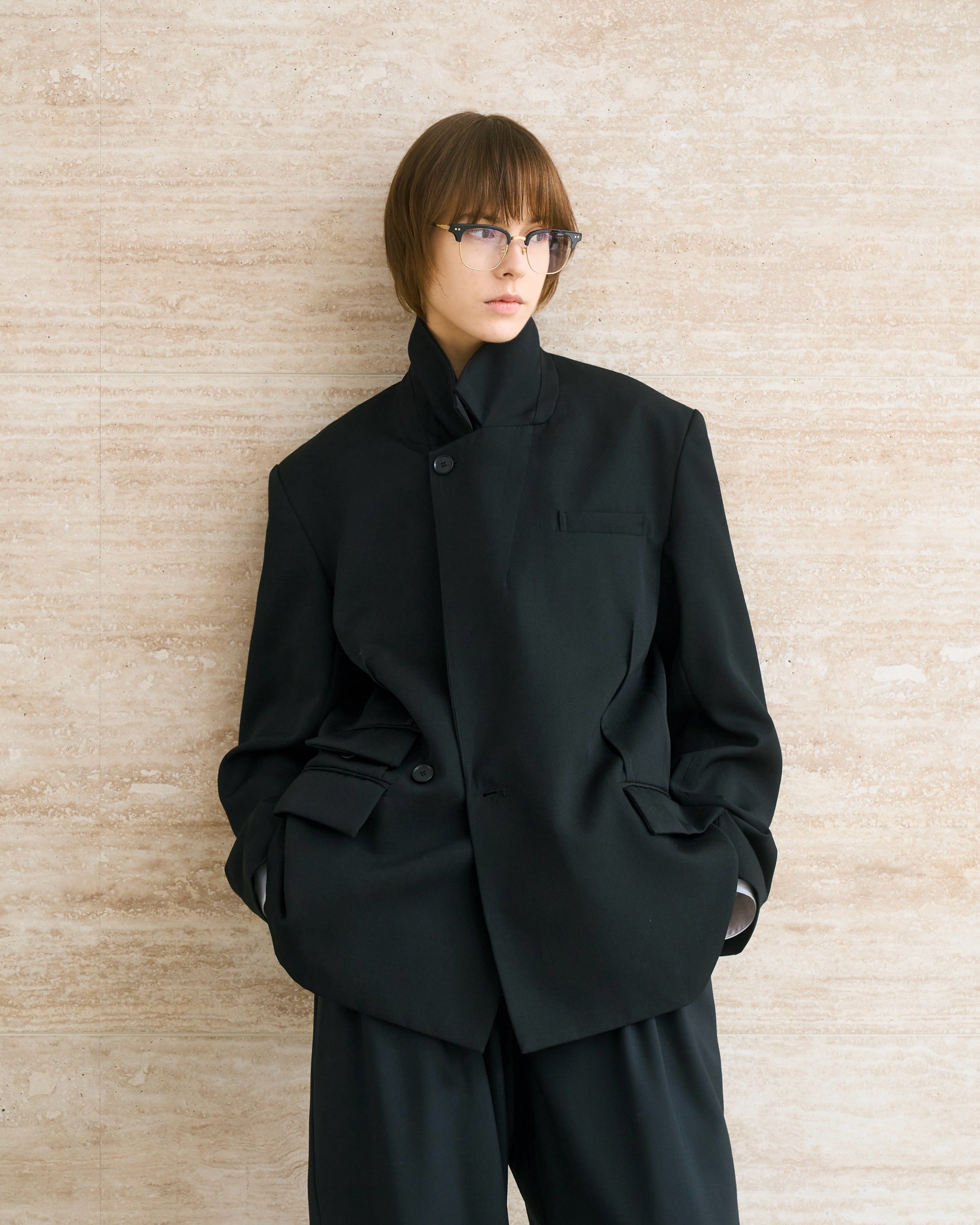 ilean SINGLE-BREASTED WOOL JACKET サイズ2 COATS & JACKET – ILEAN