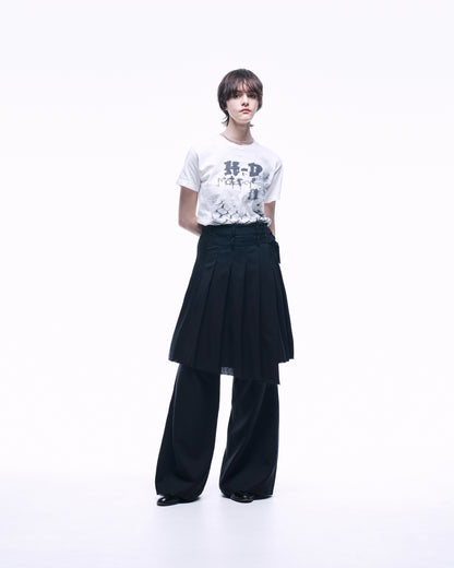 ASYMMETRY WOOL WRAP SKIRT